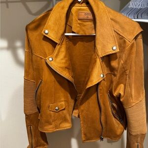 Blank NYC Women's Brown vegan suede Jacket